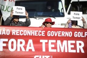 strike with red posters