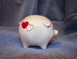 happy ceramic pig