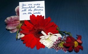 love note with bright colors