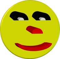 smiley with a red nose as a picture