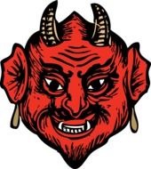 painted devil head