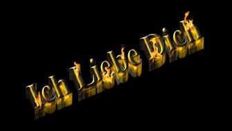 fiery font on a black background