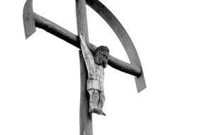 wooden jesus on the crucifix