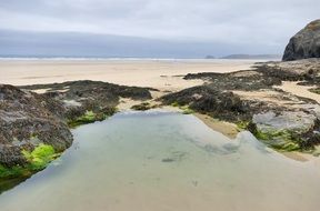 Panorama of the Penheyl Sands, uk, england, Cornwall