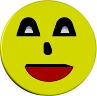smiley with open eyes and mouth