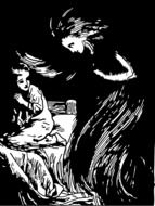 Angel Night Visitor drawing