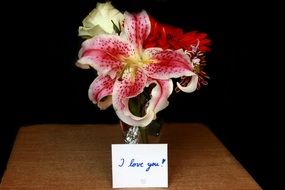 love note to flowers