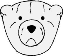 Clipart of Bear Face