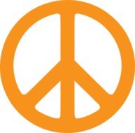 orange Peace symbol