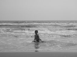 Beach Boy Black And White
