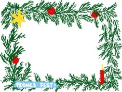 Colorful Christmas frame clipart