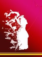 man in love abstraction