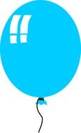 Clipart of the blue balloon