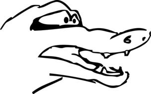 Sad Alligator drawing