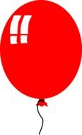 red balloon as a picture for clipart