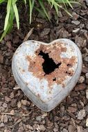 Heart shaped metal decoration