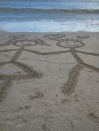 stick Beach Drawing