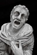 statue of a man in fear