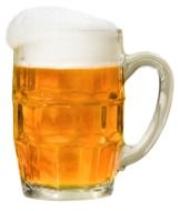 isolated beer mug