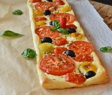 tasty Tomatoes olives on bread