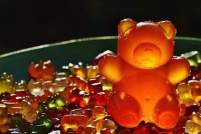 various chewy sweets in a bowl