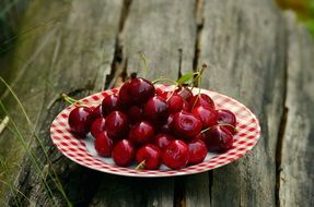 Sweet Cherries on a plate