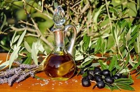 carafe with olive oil