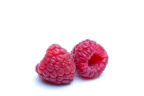 Healthy raspberries on the table