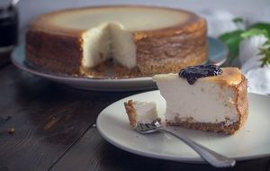 piece of Cheesecake on white dish