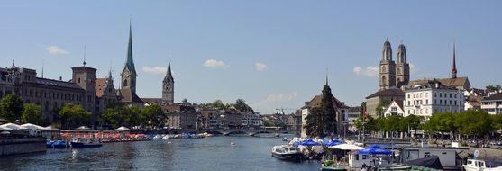 Landscape of River in Zurich