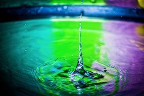 drop of water in bright abstraction