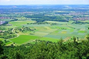 green agricultural fields in the vicinity of Bietigheim-Bissingen