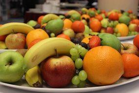 lots of fruit in plates