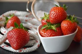 appetizing red strawberries