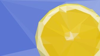 painted abstract lemon