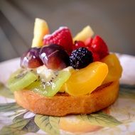 tart with different fruits as a dessert