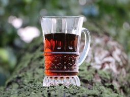 tea in a transparent cup