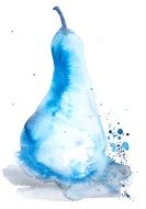 blue pear as a graphic illustration