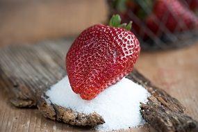 Strawberry on a sugar