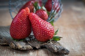 organic ripe strawberries
