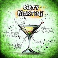 recipe of dirty martini cocktail