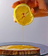 lemon juice on a slice of bread