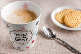 hot coffee and cookies