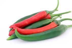 variety of hot peppers
