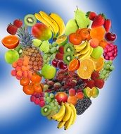 fruit in the shape of a heart