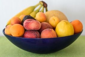 Bowl is full of fruits