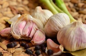 flavored garlic in the kitchen