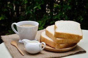 Bread and Coffee Breakfast