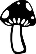 painted black fly agaric