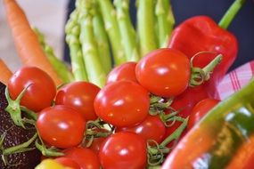 ripe vegetables close up